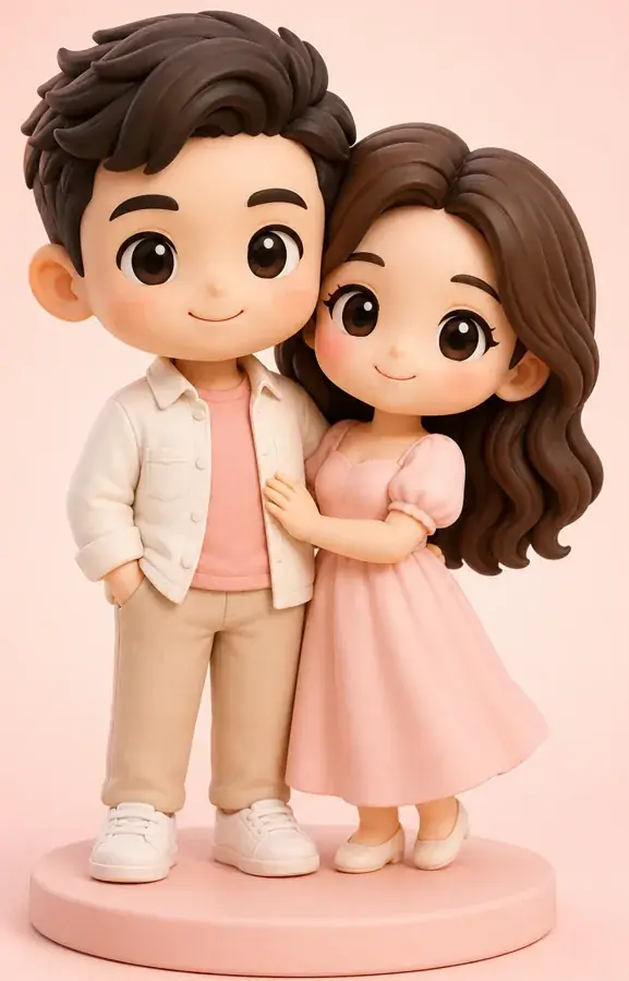 Chibi cute hand-painted finished figurine style example
